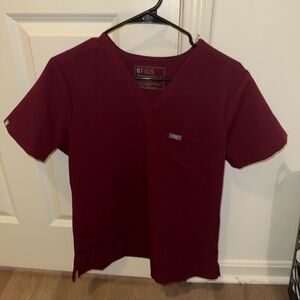 FIGS Catarina Scrub Set - Burgundy (M)